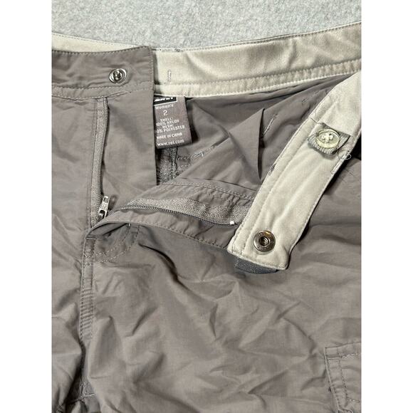 REI Cargo Short Womens Size 2 W29 Board Shorts Nylon Hiking Fishing Stretch Grey - Picture 13 of 15
